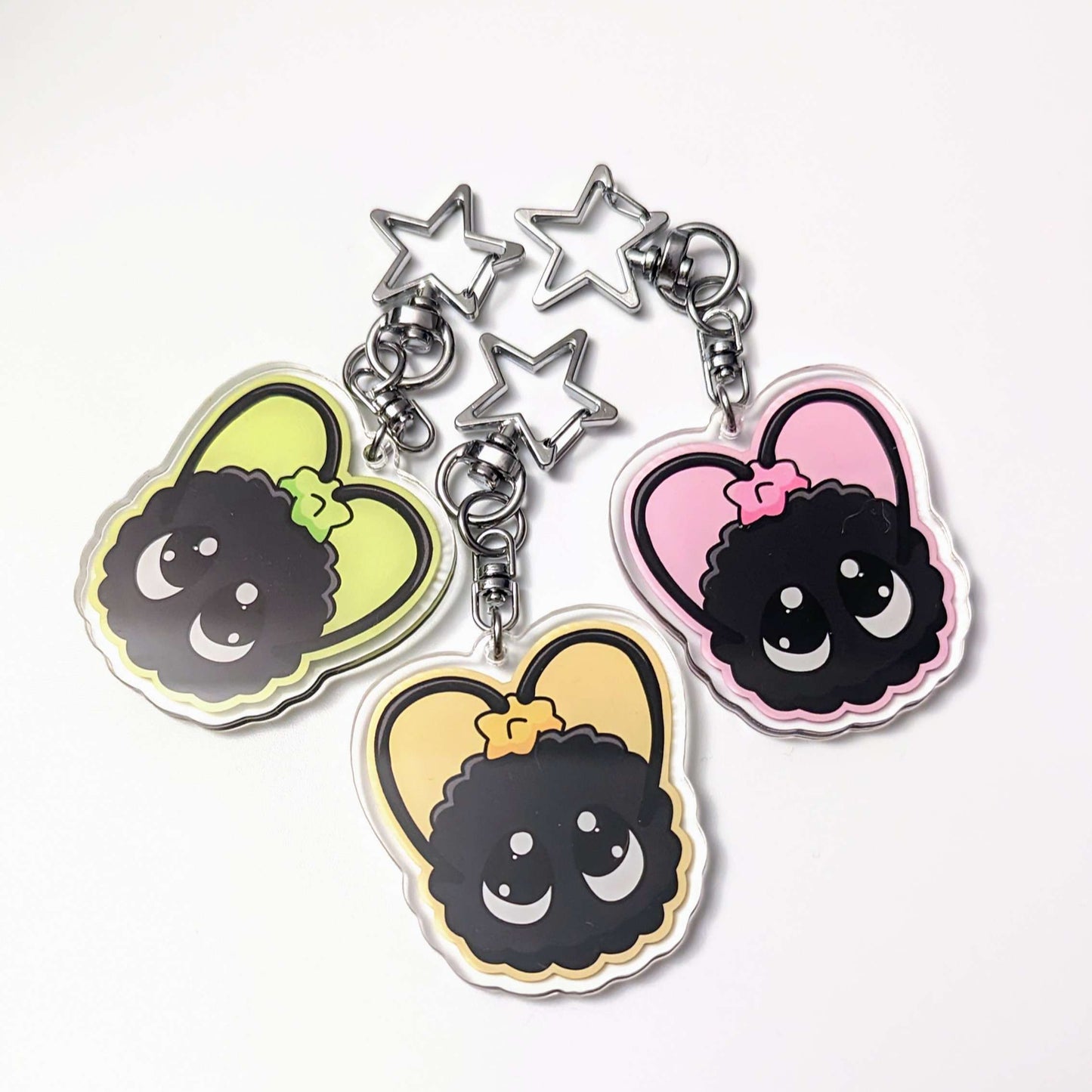 Yellow Dust Bunny Keychain