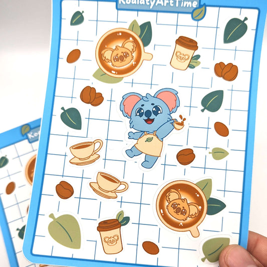A98:  Ozzie's Koalaty Koffee Sticker Sheet