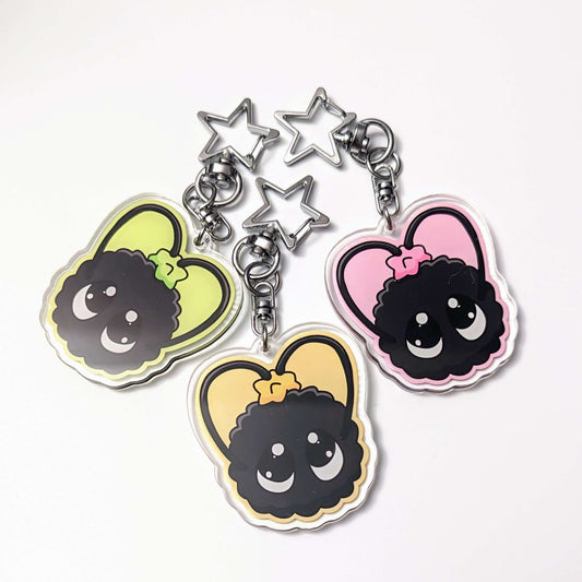 Green Dust Bunny Keychain